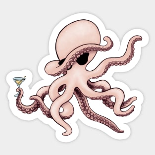 Dabbing Octopus Quarantini Sticker